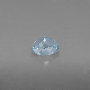 Acquamarina naturale verde da 0,68 ct, taglio ovale, VVS