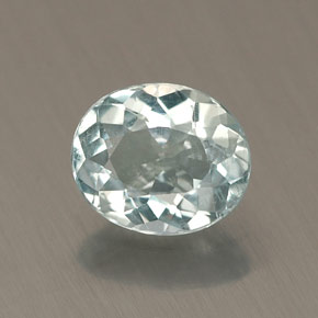 Acquamarina naturale blu da 0,60 ct, taglio ovale, VVS-VS