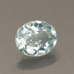 Acquamarina naturale blu da 0,60 ct, taglio ovale, VVS-VS