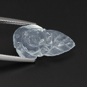 Acquamarina naturale blu da 5,65 ct, forma fantasia, trasparente