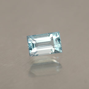 Acquamarina naturale blu da 0,30 ct, baguette, VVS