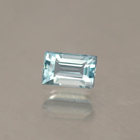 Acquamarina naturale blu da 0,30 ct, baguette, VVS