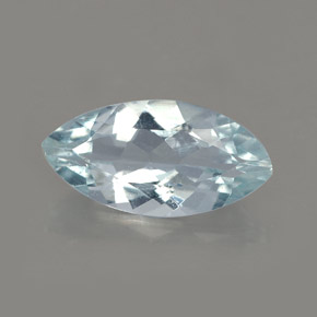 Acquamarina naturale blu da 1,50 ct, marchesa, VVS-VS