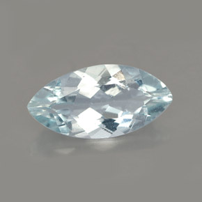 Acquamarina naturale blu da 1,50 ct, marchesa, VVS-VS