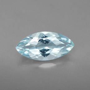 Acquamarina naturale blu da 1,55 ct, marchesa, VVS-VS