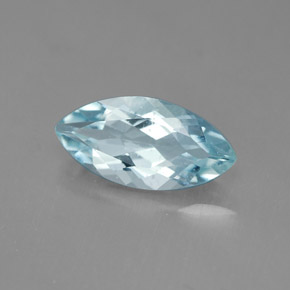 Acquamarina naturale blu da 1,55 ct, marchesa, VVS-VS