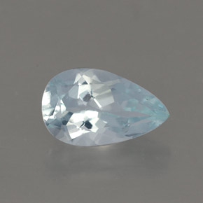 Acquamarina naturale blu da 0,87 ct, taglio a pera, VVS