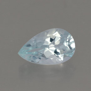 Acquamarina naturale blu da 0,87 ct, taglio a pera, VVS