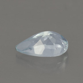 Acquamarina naturale blu da 0,87 ct, taglio a pera, VVS