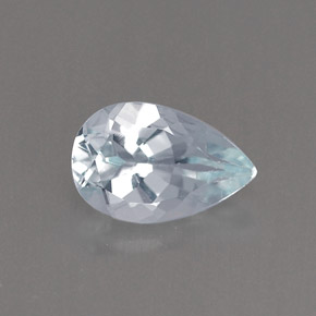 Acquamarina naturale blu da 0,73 ct, taglio a pera, IF