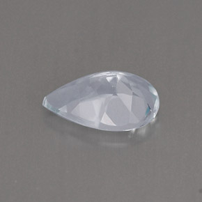 Acquamarina naturale blu da 0,73 ct, taglio a pera, IF