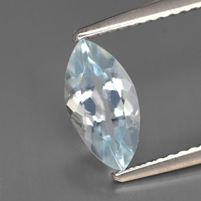 Acquamarina naturale blu da 0,96 ct, marchesa, IF