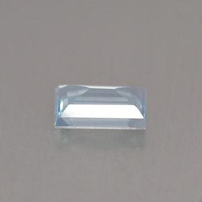 Acquamarina naturale blu da 0,43 ct, baguette, VS