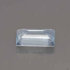 Acquamarina naturale blu da 0,63 ct, baguette, VS