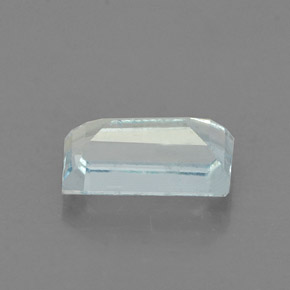 Acquamarina naturale blu da 0,62 ct, baguette, VS-SI