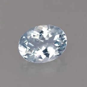 Acquamarina naturale blu da 1,12 ct, taglio ovale, VVS