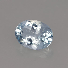 Acquamarina naturale blu da 1,12 ct, taglio ovale, VVS
