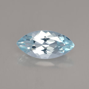 Acquamarina Azzurro naturale da 1.66 ct, Taglio marquise, IF