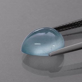 Acquamarina naturale blu da 3,86 ct, trasparente, trasparente/traslucido
