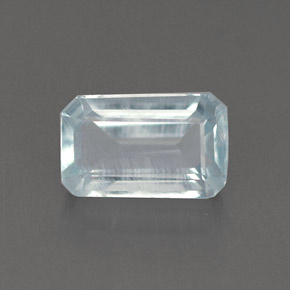 Acquamarina naturale blu da 1,07 ct, taglio smeraldo, VS