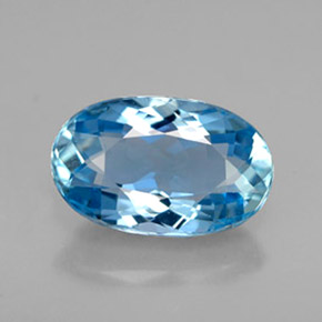 Acquamarina Azzurro naturale da 2.33 ct, Taglio ovale, VVS