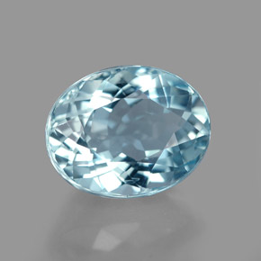 Acquamarina naturale blu da 2,75 ct, taglio ovale, VVS-VS