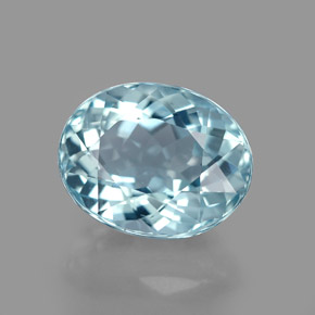 Acquamarina naturale blu da 2,75 ct, taglio ovale, VVS-VS