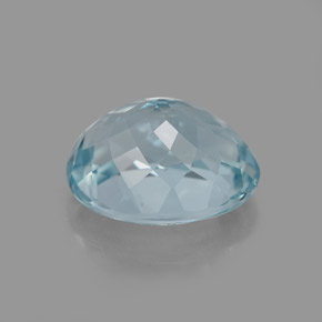 Acquamarina naturale blu da 2,75 ct, taglio ovale, VVS-VS