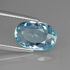 Acquamarina naturale blu da 2,80 ct, taglio ovale, VS