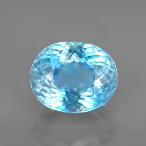 Acquamarina naturale blu da 3,21 ct, taglio ovale, VS