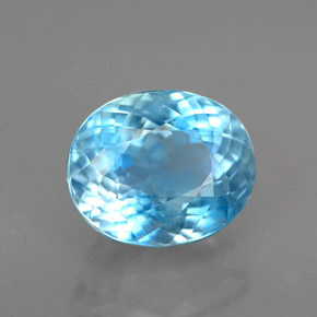 Acquamarina naturale blu da 3,21 ct, taglio ovale, VS