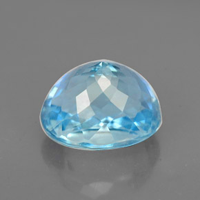 Acquamarina naturale blu da 3,21 ct, taglio ovale, VS