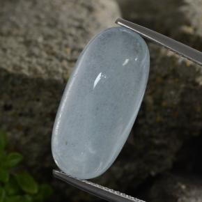 Acquamarina naturale blu da 11,69 ct, taglio ovale, traslucido