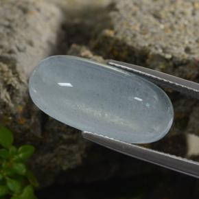 Acquamarina naturale blu da 11,69 ct, taglio ovale, traslucido