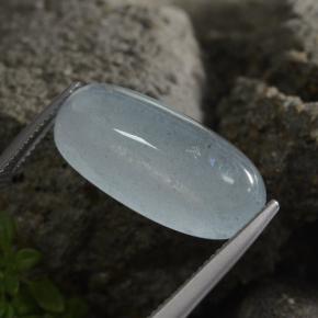 Acquamarina naturale blu da 11,69 ct, taglio ovale, traslucido
