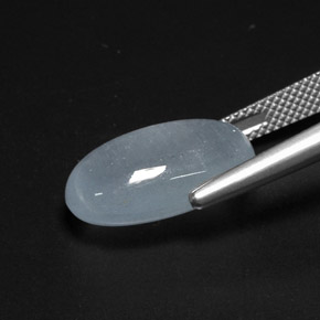 Acquamarina Azzurro naturale da 9.48 ct, Taglio ovale, Traslucido