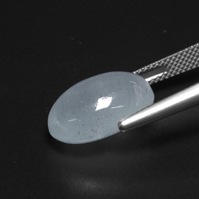 Acquamarina Azzurro naturale da 9.56 ct, Taglio ovale, Traslucido