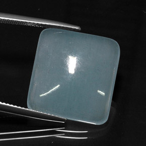 Acquamarina naturale blu da 16,66 ct, taglio a cuscino, traslucido
