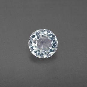 Acquamarina Azzurro naturale da 0.66 ct, Taglio rotondo, VS