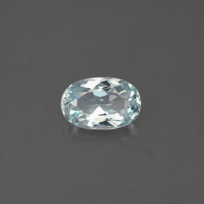 Acquamarina naturale blu da 0,88 ct, taglio ovale, VVS-VS