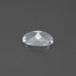Acquamarina naturale blu da 0,88 ct, taglio ovale, VVS-VS