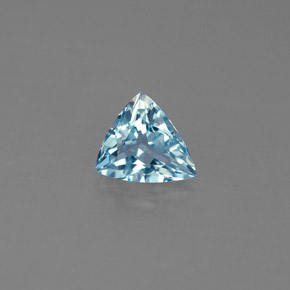 Acquamarina Azzurro naturale da 0.74 ct, Taglio trillion, VVS-VS