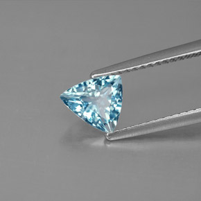Acquamarina Azzurro naturale da 0.74 ct, Taglio trillion, VVS-VS
