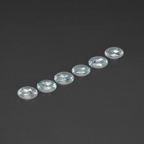 Gemme di Acquamarina Azzurro naturale da  ct, Taglio ovale, VVS-VS