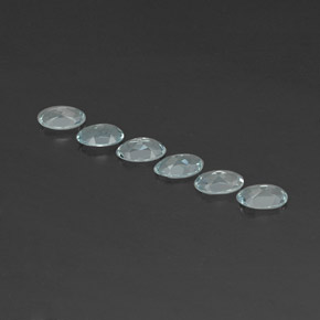 Gemme di Acquamarina Azzurro naturale da  ct, Taglio ovale, VVS