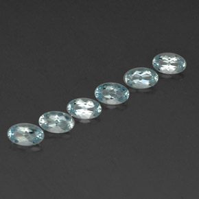 Gemme di Acquamarina Azzurro naturale da  ct, Taglio ovale, VVS