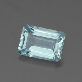 Acquamarina naturale blu da 1,51 ct, taglio smeraldo, VVS