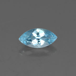 Acquamarina naturale blu da 0,62 ct, marchesa, VVS