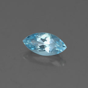 Acquamarina naturale blu da 0,62 ct, marchesa, VVS