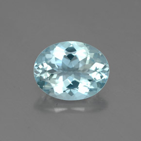 Acquamarina naturale blu da 1,68 ct, taglio ovale, VVS